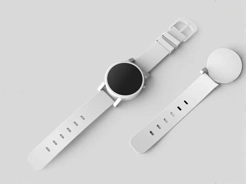 Square product photo of a smartwatch uncropped to a wider 4:3 shot