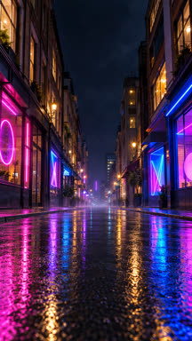 Rue aux néons